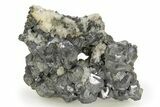 Lustrous Galena Crystal Cluster with Quartz - Peru #257279-1